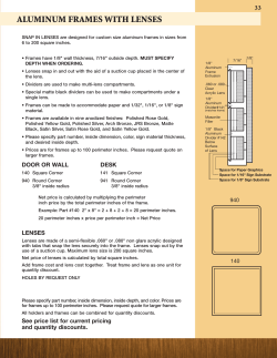 ALUMINUM FRAMES WITH LENSES