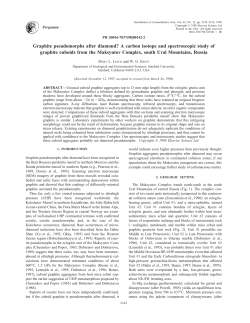 Graphite pseudomorphs after diamond? A carbon isotope and