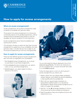 How to apply for access arrangements