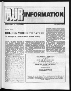 information - The Association of Jewish Refugees