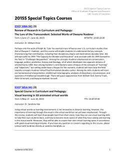 EDCP 508A 941 (3) Review of Research in Curriculum and