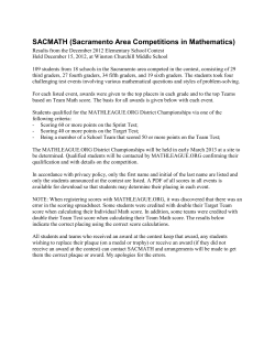SACMATH (Sacramento Area Competitions in Mathematics)