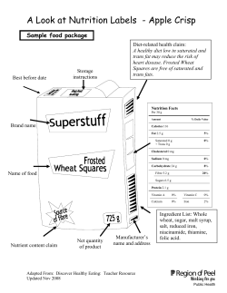 A Look at Nutrition Labels - Apple Crisp
