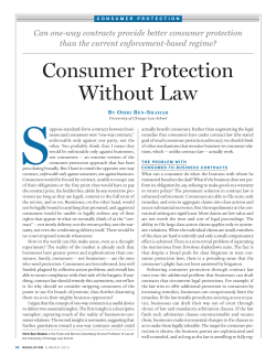 Consumer Protection Without Law