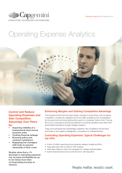 Operating Expense Analytics