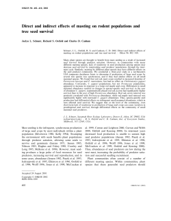 Direct and indirect effects of masting on rodent populations and tree