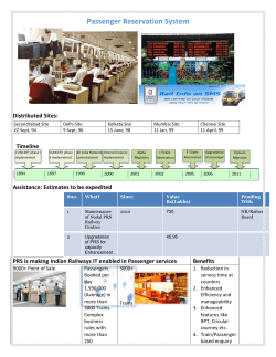 Passenger Reservation System