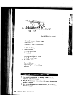 Pleasant place essay