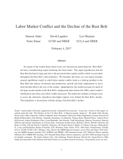 The Decline of the Rust Belt: A Macroeconomic Analysis