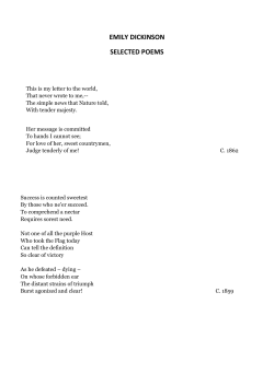 EMILY DICKINSON SELECTED POEMS