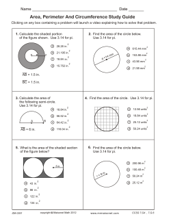 Area, Perimeter And Circumference Study Guide