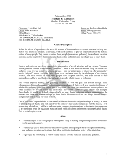 Hunters and Gatherers