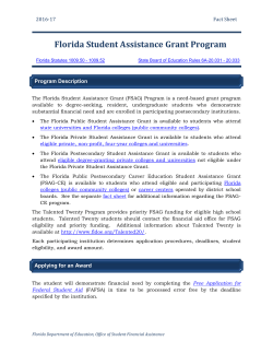 Florida Student Assistance Grant (FSAG)