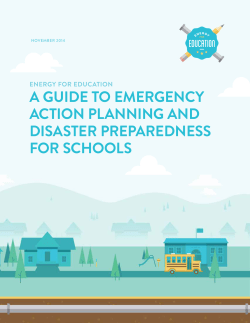 a guide to emergency action planning and disaster preparedness for