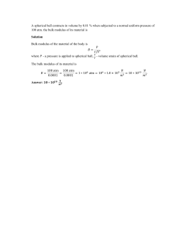 A spherical ball contracts in volume by 0.01 % when subjected to a