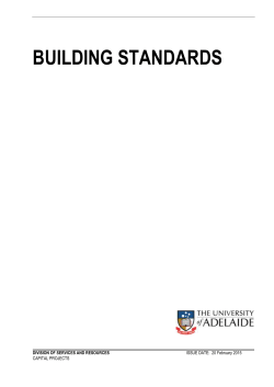 building standards - The University of Adelaide