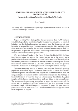 stakeholders of angkor world heritage site management - E