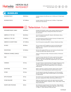 Rate Sheet