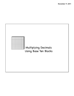 Multiplying Decimals Using Base Ten Blocks