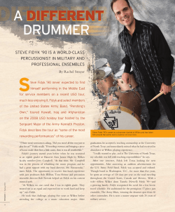 Steve Fidyk `90 iS A World-ClASS PerCuSSioniSt in MilitAry And