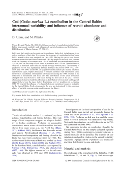 Cod (Gadus morhua L.) cannibalism in the Central Baltic