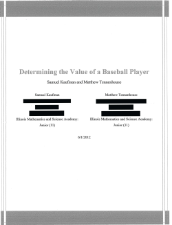 the Valu a - Society for American Baseball Research