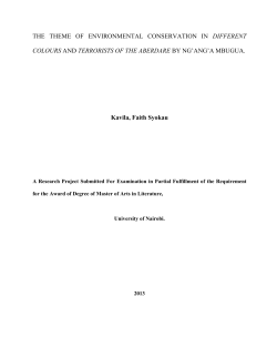 The Theme of Environmental Conservation in