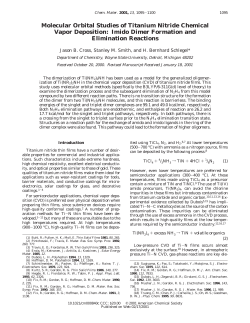 Molecular Orbital Studies of Titanium Nitride Chemical Vapor