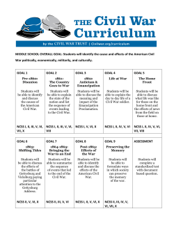 MIDDLE SCHOOL OVERALL GOAL: Students will