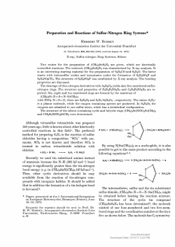 Preparation and Reactions of Sulfur-Nitrogen Ring