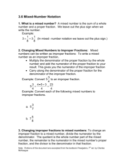 3.6 Mixed-Number Notation