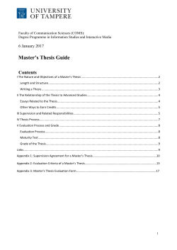 Master`s Thesis Guide