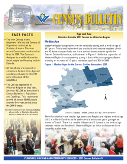 Bulletin 3: Age and Sex