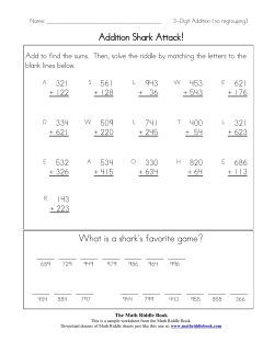 Addition Shark Attack!