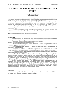 unmanned aerial vehicle: geomorphology study