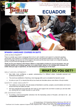 Spanish Language Course in Quito