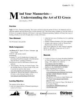 Mind Your Mannerists- Understanding the Art of El