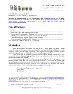 Table of Contents: Introduction