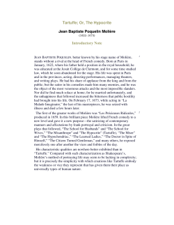 Tartuffe - Enrichment Fellowship