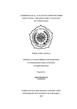 A MORPHOLOGICAL ANALYSIS OF COMPOUND WORDS USED