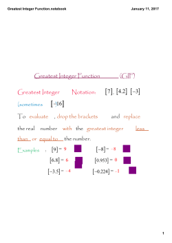 Greatest Integer Function.notebook