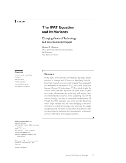 The IPAT Equation and Its Variants