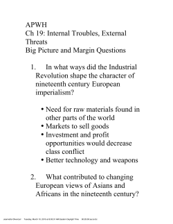 Internal Troubles, External Threats Big Picture and Margin