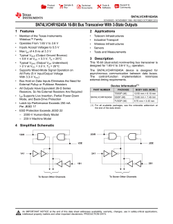 SN74LVCHR16245A 16-BIT BUS TRANSCEIVER WITH 3