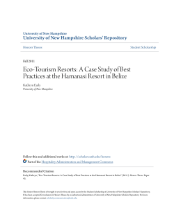 Eco-Tourism Resorts - UNH Scholars` Repository