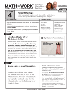 Lesson 4: Percent Markups