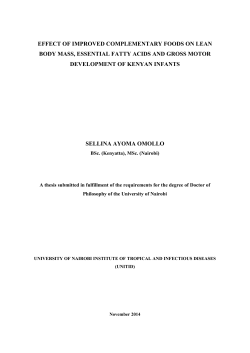 Effect Of Improved Complementary Foods On Lean Body Mass