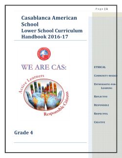 Grade 4 Curriculum Booklet 2016-17