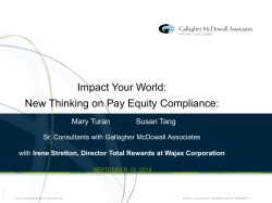 Impact Your World New Thinking on Pay Equity Compliance