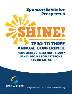 the full prospectus - ZERO TO THREE Annual Conference
